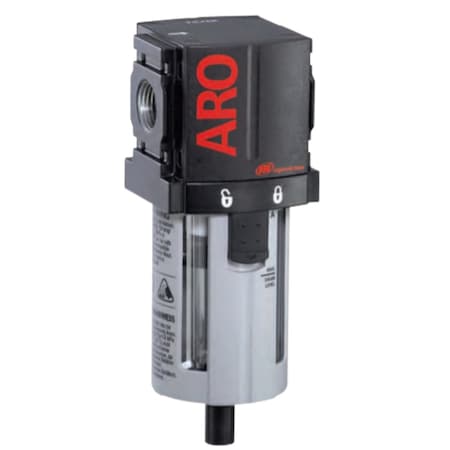 Ingersoll-Rand ARO 1/4 in. Filter 1500 Series Manual Drain Polycarbonate Bowl with Guard 73 SCFM F35221-400